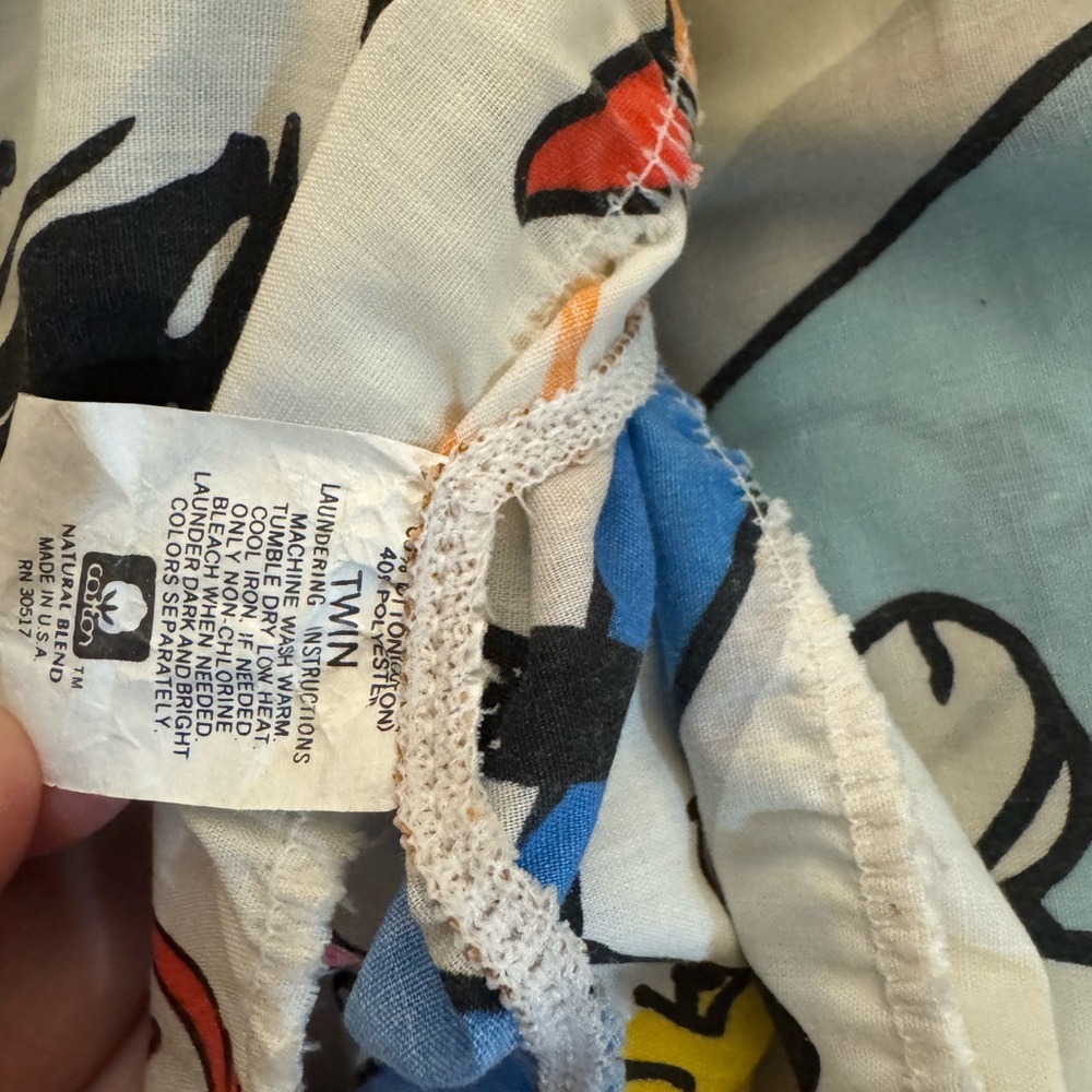 1960s vintage snoopy twin size sheet set - Picture 3 of 3